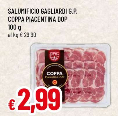 SALUMIFICIO GAGLIARDI G.P. COPPA PIACENTINA DOP