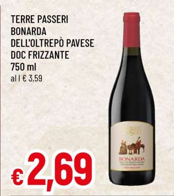TERRE PASSERI BONARDA DELL'OLTREPÒ PAVESE DOC FRIZZANTE 750 ml