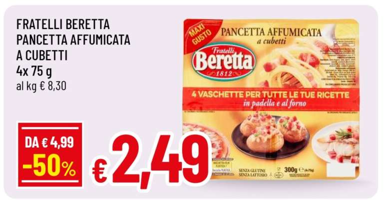 FRATELLI BERETTA PANCETTA AFFUMICATA A CUBETTI