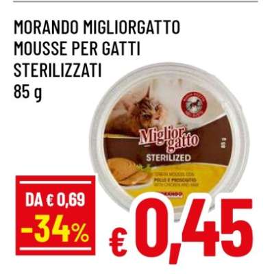 MORANDO MIGLIORGATTO MOUSSE PER GATTI STERILIZZATI