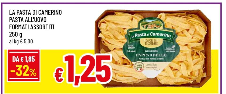 LA PASTA DI CAMERINO PASTA ALL'UOVO FORMATI ASSORTITI