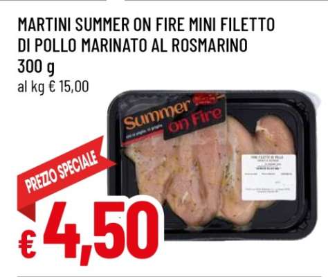 MARTINI SUMMER ON FIRE MINI FILETTO DI POLLO MARINATO AL ROSMARINO
