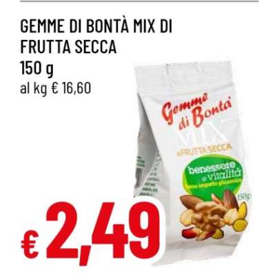 GEMME DI BONTÀ MIX DI FRUTTA SECCA