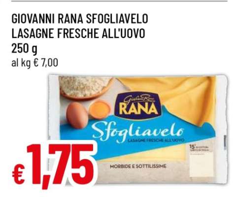 GIOVANNI RANA SFOGLIAVELO LASAGNE FRESCHE ALL'UOVO