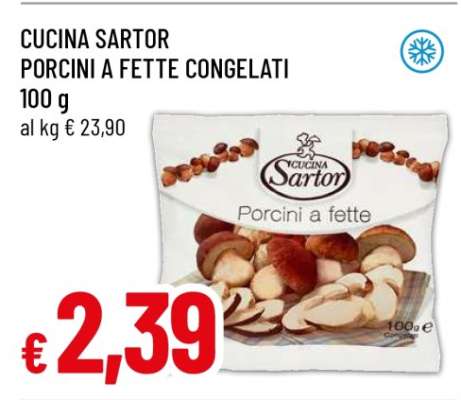 CUCINA SARTOR PORCINI A FETTE CONGELATI