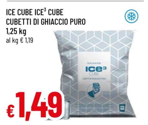 ICE CUBE ICE³ CUBE CUBETTI DI GHIACCIO PURO