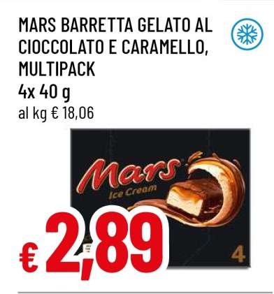 Mars Barretta Gelato al Cioccolato e Caramello, Multipack