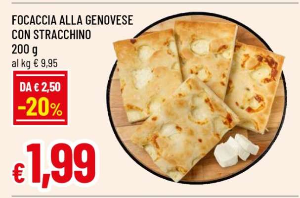 FOCACCIA ALLA GENOVESE CON STRACCHINO