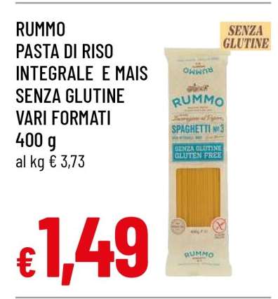 RUMMO PASTA DI RISO INTEGRALE E MAIS SENZA GLUTINE