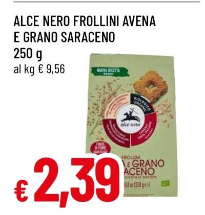 ALCE NERO FROLLINI AVENA E GRANO SARACENO
