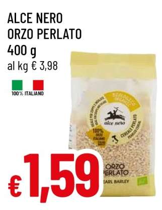 ALCE NERO ORZO PERLATO