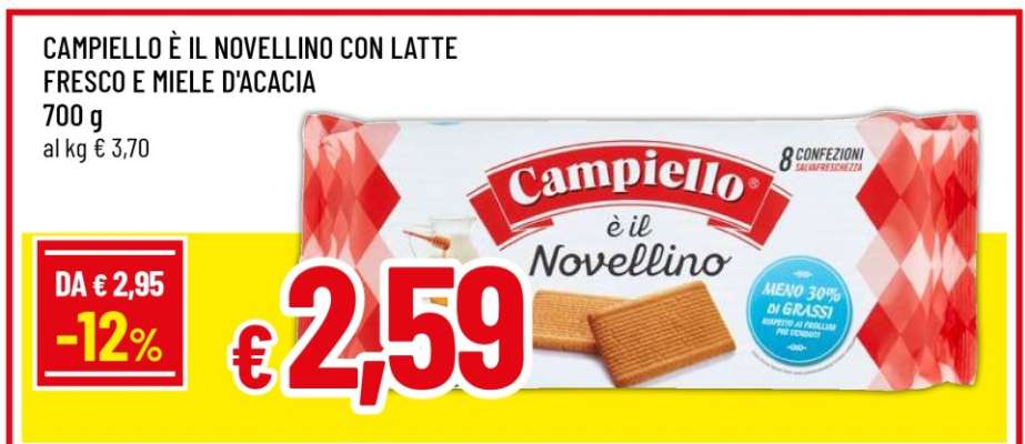 CAMPIELLO È IL NOVELLINO CON LATTE FRESCO E MIELE D'ACACIA
