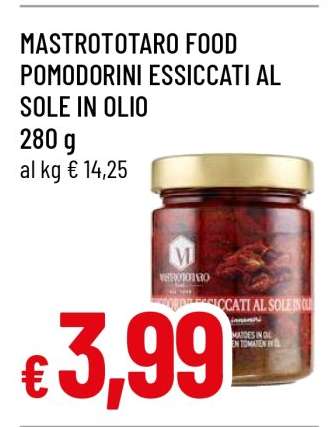 MASTROTOTARO FOOD POMODORINI ESSICCATI AL SOLE IN OLIO