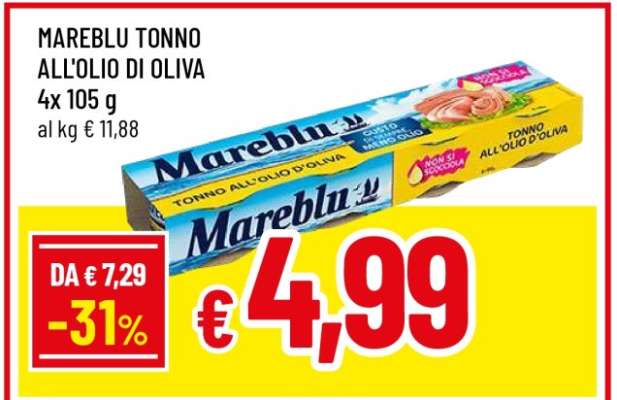 MAREBLU TONNO ALL'OLIO DI OLIVA