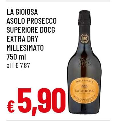 LA GIOIOSA ASOLO PROSECCO SUPERIORE DOCG EXTRA DRY MILLESIMATO