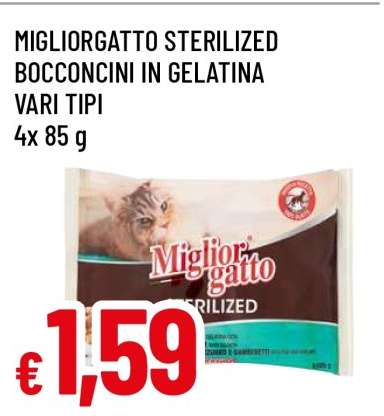 Migliorgatto Sterilized Bocconcini in Gelatina Vari Tipi