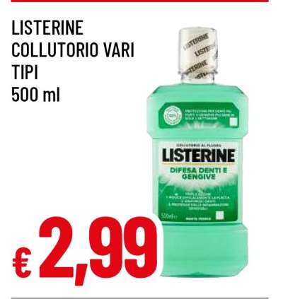 LISTERINE COLLUTORIO VARI TIPI