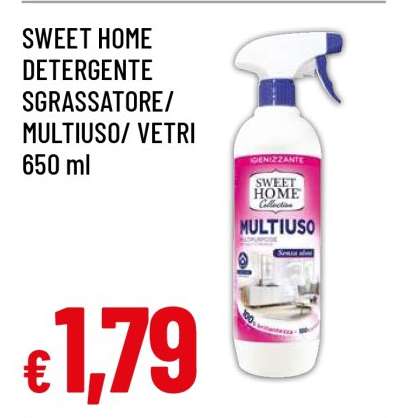 SWEET HOME DETERGENTE SGRASSATORE/ MULTIUSO/ VETRI 650 ml
