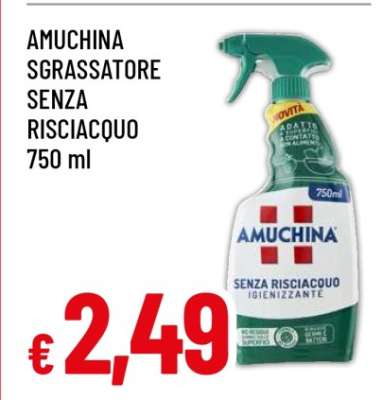 AMUCHINA SGRASSATORE SENZA RISCIACQUO 750 ml