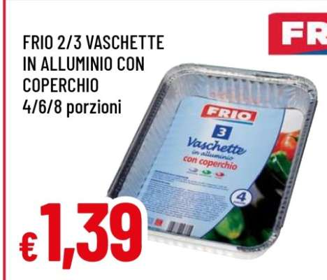 FRIO 2/3 VASCHETTE IN ALLUMINIO CON COPERCHIO