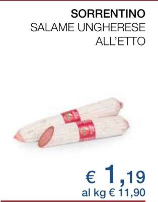 SORRENTINO SALAME UNGHERESE ALL’ETTO