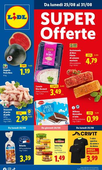Volantino Lidl - 25/8/2025 - 31/8/2025.