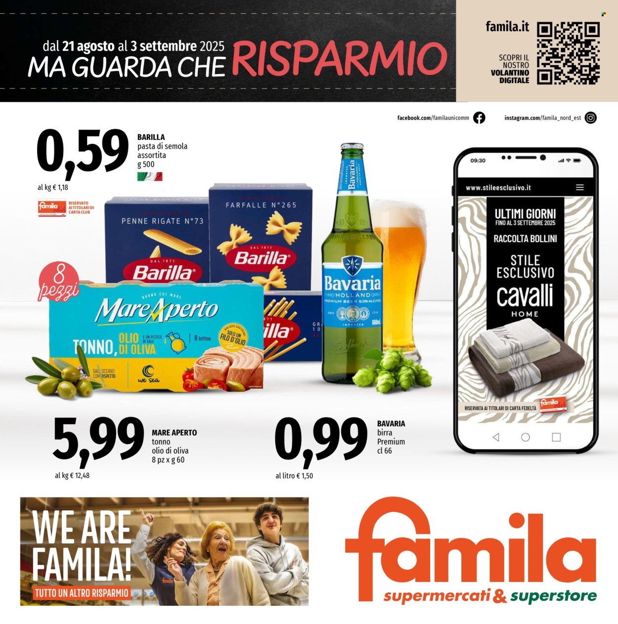Volantino Famila - 21/8/2025 - 3/9/2025. Pagina 1