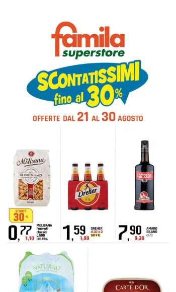 Volantino Famila - 21/8/2025 - 30/8/2025.