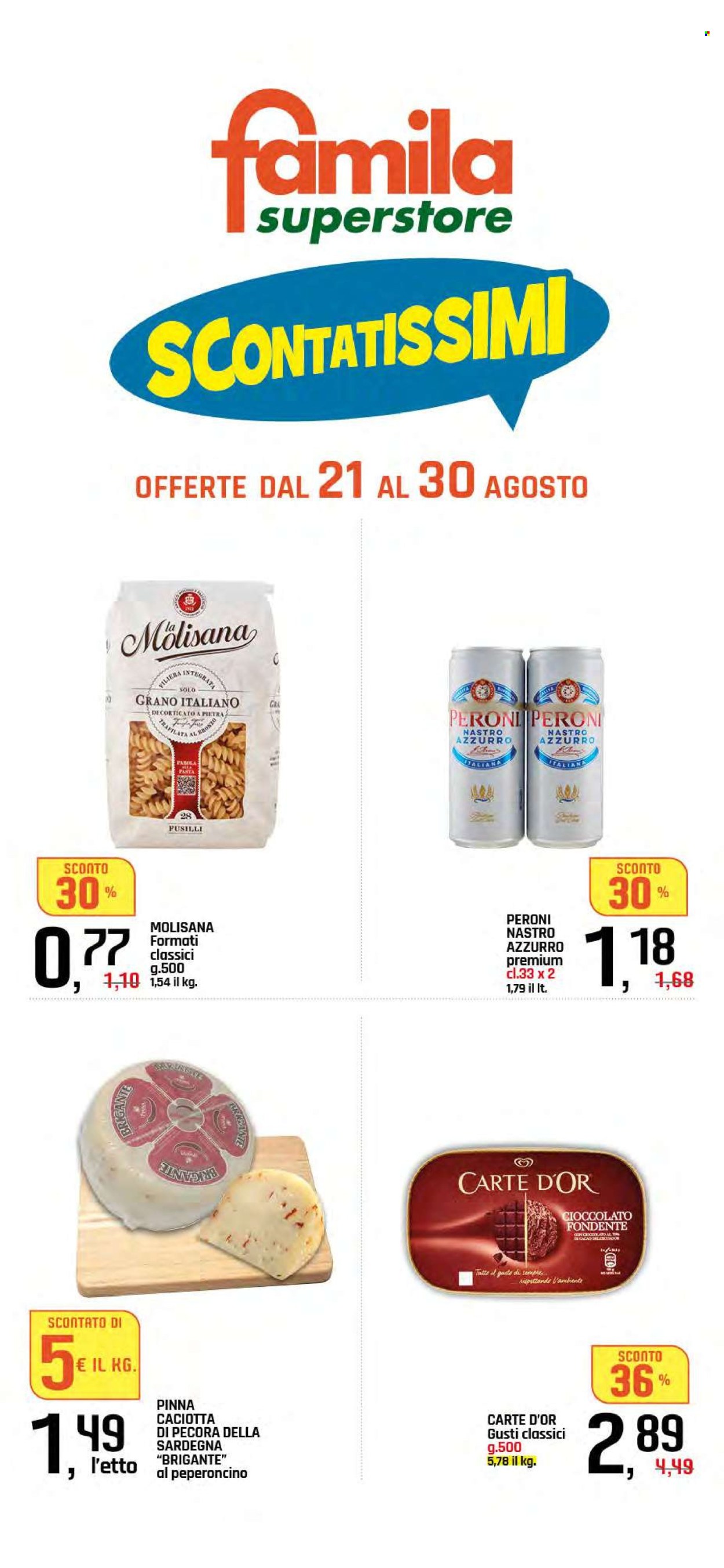 Volantino Famila - 21/8/2025 - 30/8/2025. Pagina 1