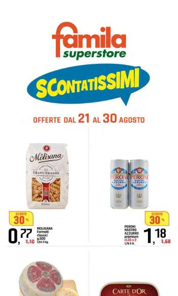 Volantino Famila - 21/8/2025 - 30/8/2025.