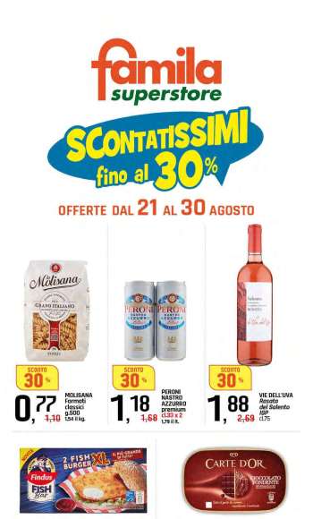 Volantino Famila - 21/8/2025 - 30/8/2025.