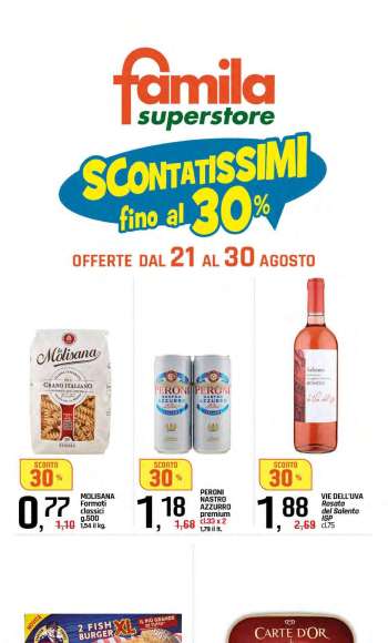 Volantino Famila - 21/8/2025 - 30/8/2025.