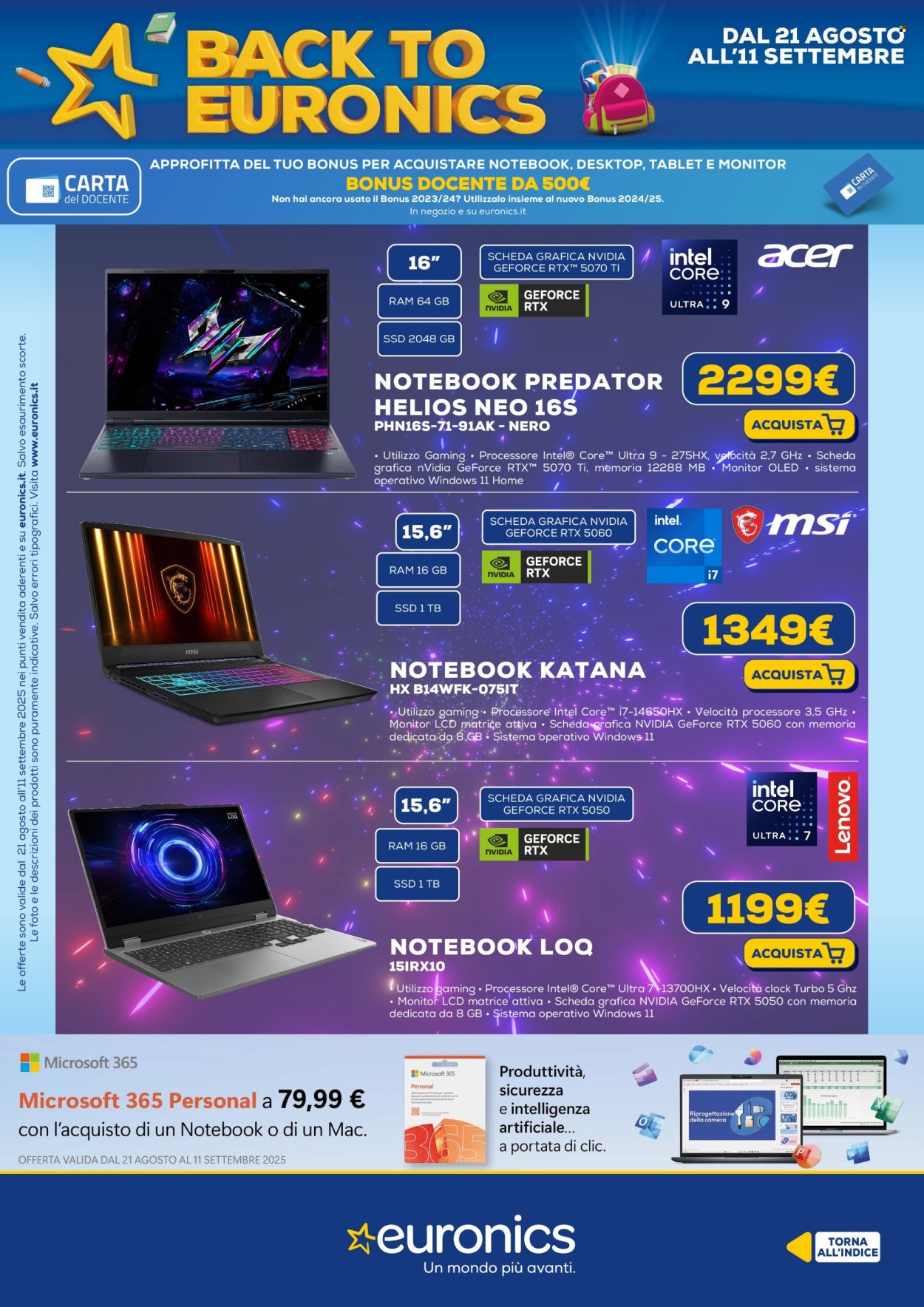 Volantino Euronics - 21/8/2025 - 11/9/2025. Pagina 6