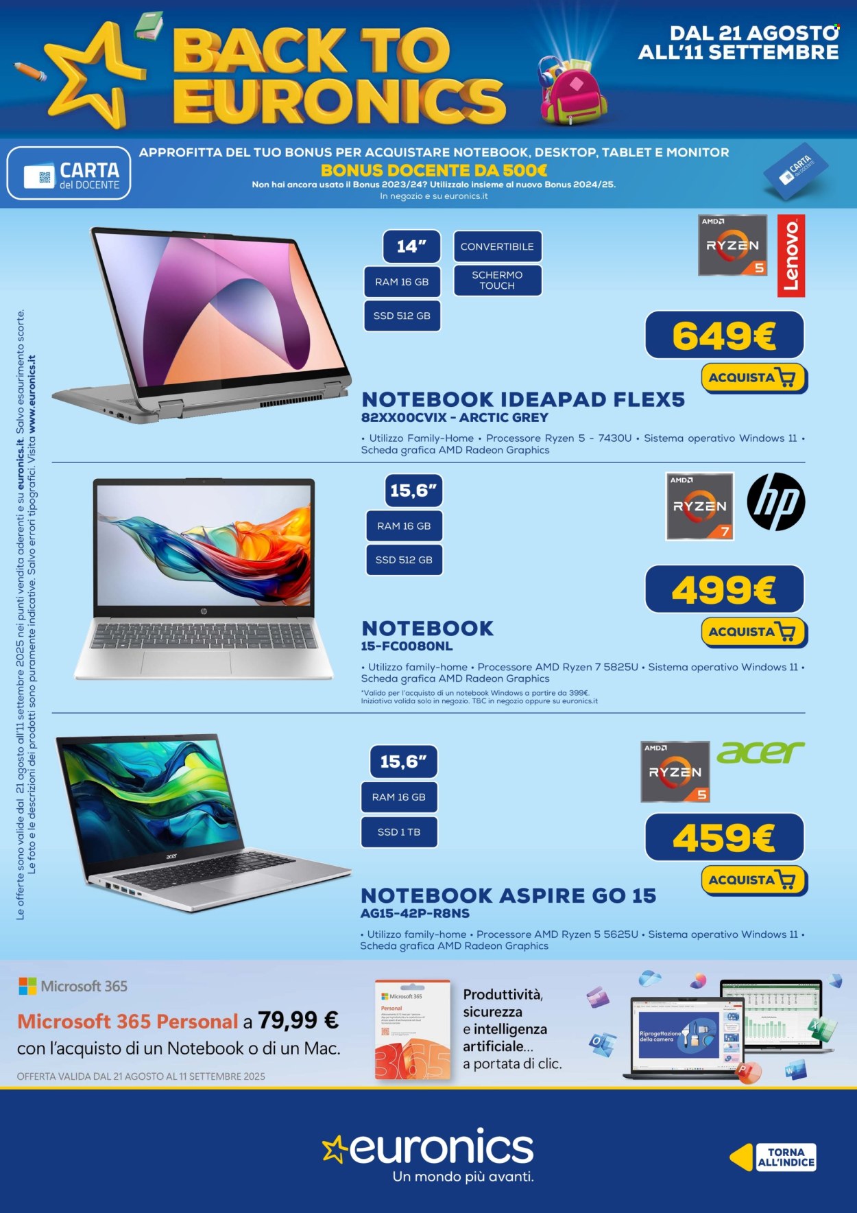 Volantino Euronics - 21/8/2025 - 11/9/2025. Pagina 8