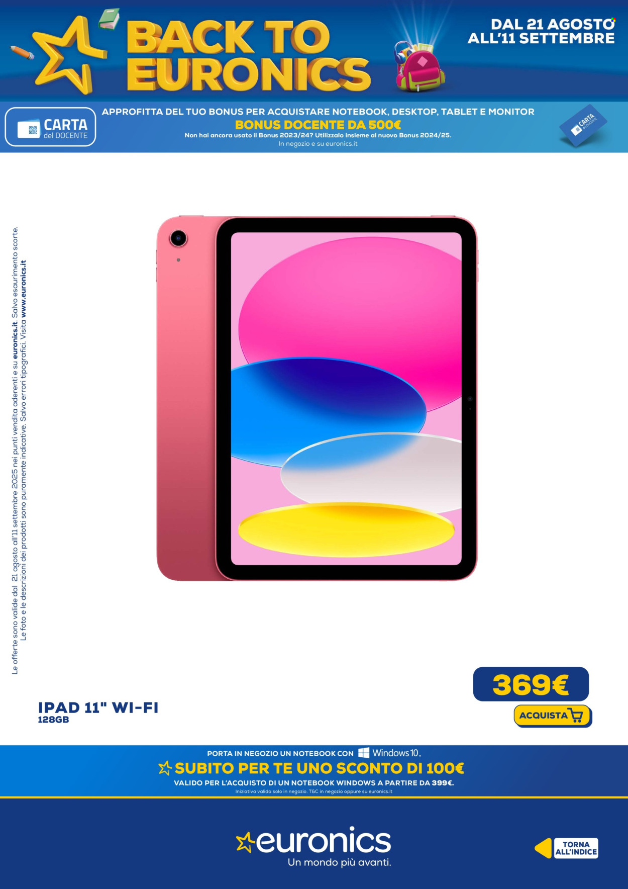 Volantino Euronics - 21/8/2025 - 11/9/2025. Pagina 9
