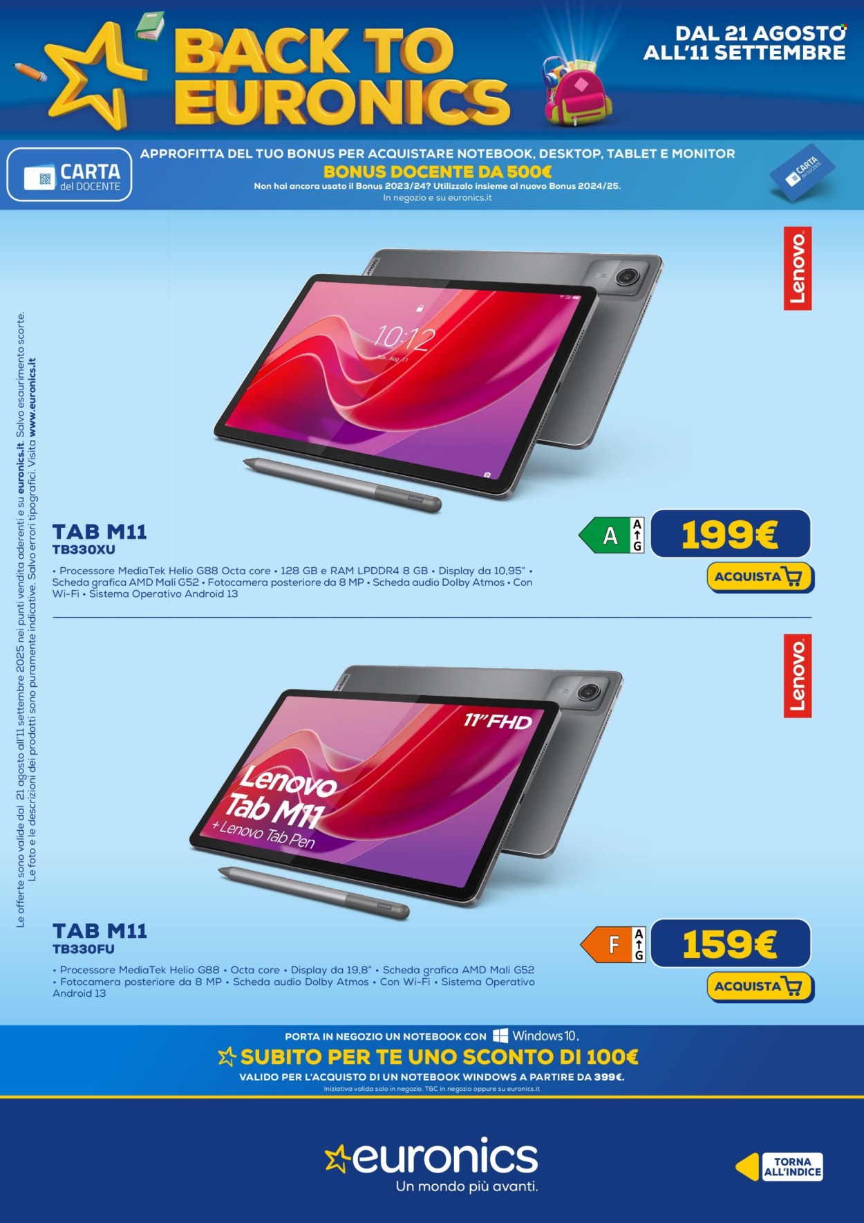 Volantino Euronics - 21/8/2025 - 11/9/2025. Pagina 10