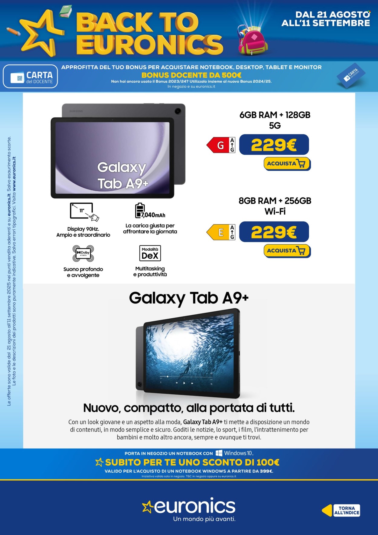 Volantino Euronics - 21/8/2025 - 11/9/2025. Pagina 11