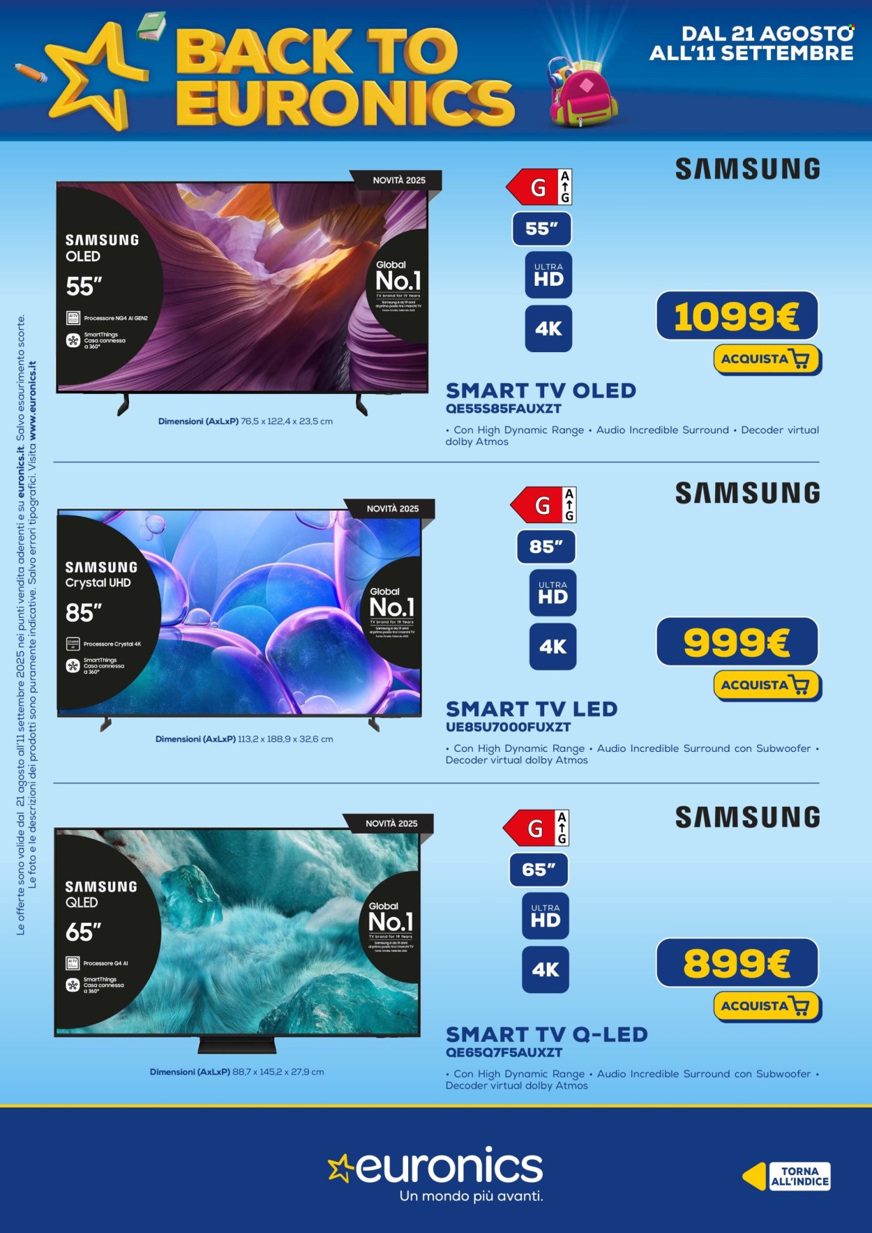 Volantino Euronics - 21/8/2025 - 11/9/2025. Pagina 19