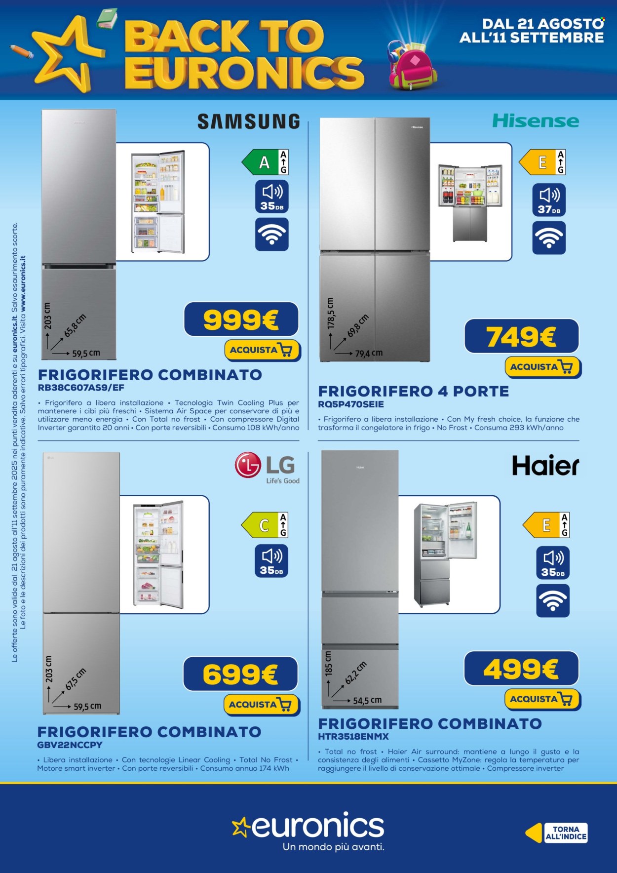 Volantino Euronics - 21/8/2025 - 11/9/2025. Pagina 34