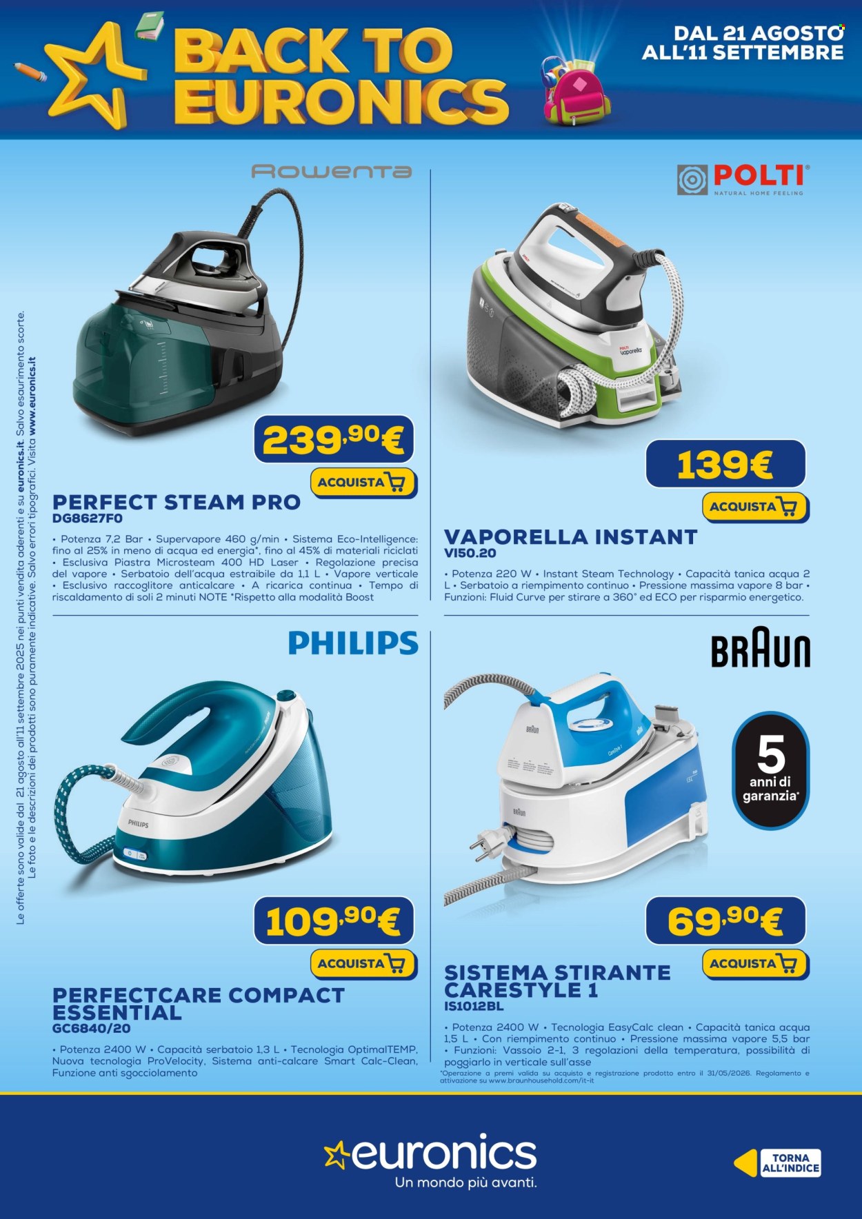 Volantino Euronics - 21/8/2025 - 11/9/2025. Pagina 42