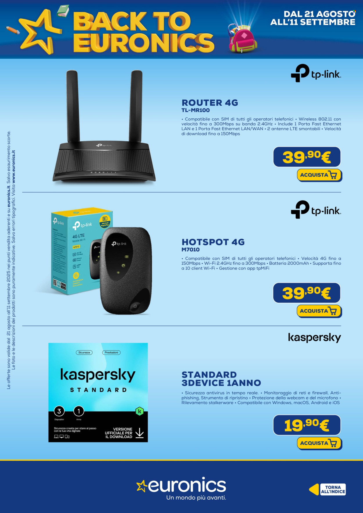 Volantino Euronics - 21/8/2025 - 11/9/2025. Pagina 56