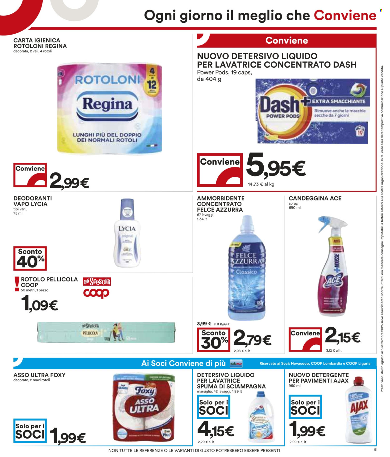 Volantino Coop - 21/8/2025 - 3/9/2025. Pagina 13