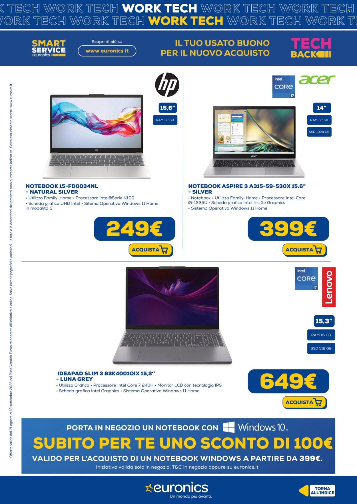 Volantino Euronics - 21/8/2025 - 18/9/2025. Pagina 10