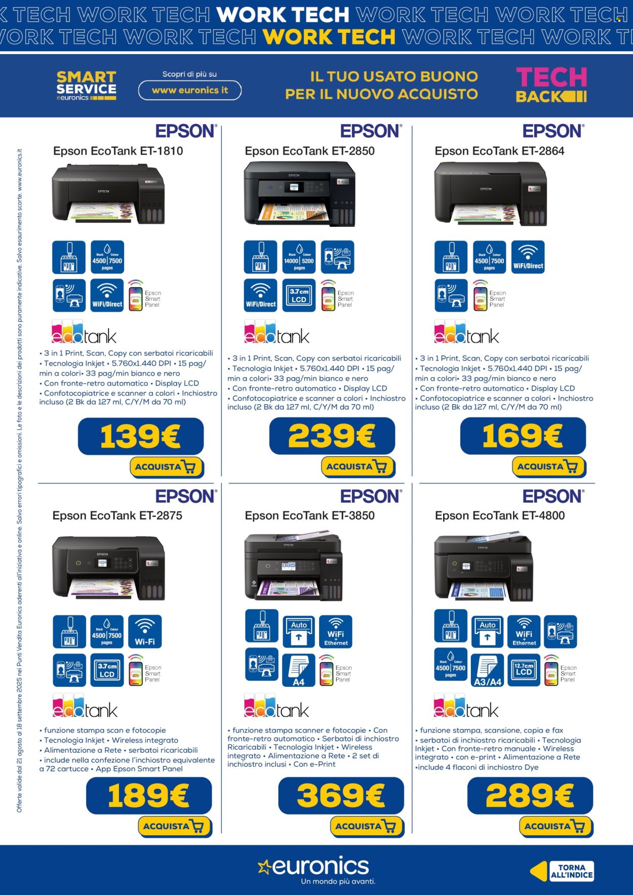 Volantino Euronics - 21/8/2025 - 18/9/2025. Pagina 11