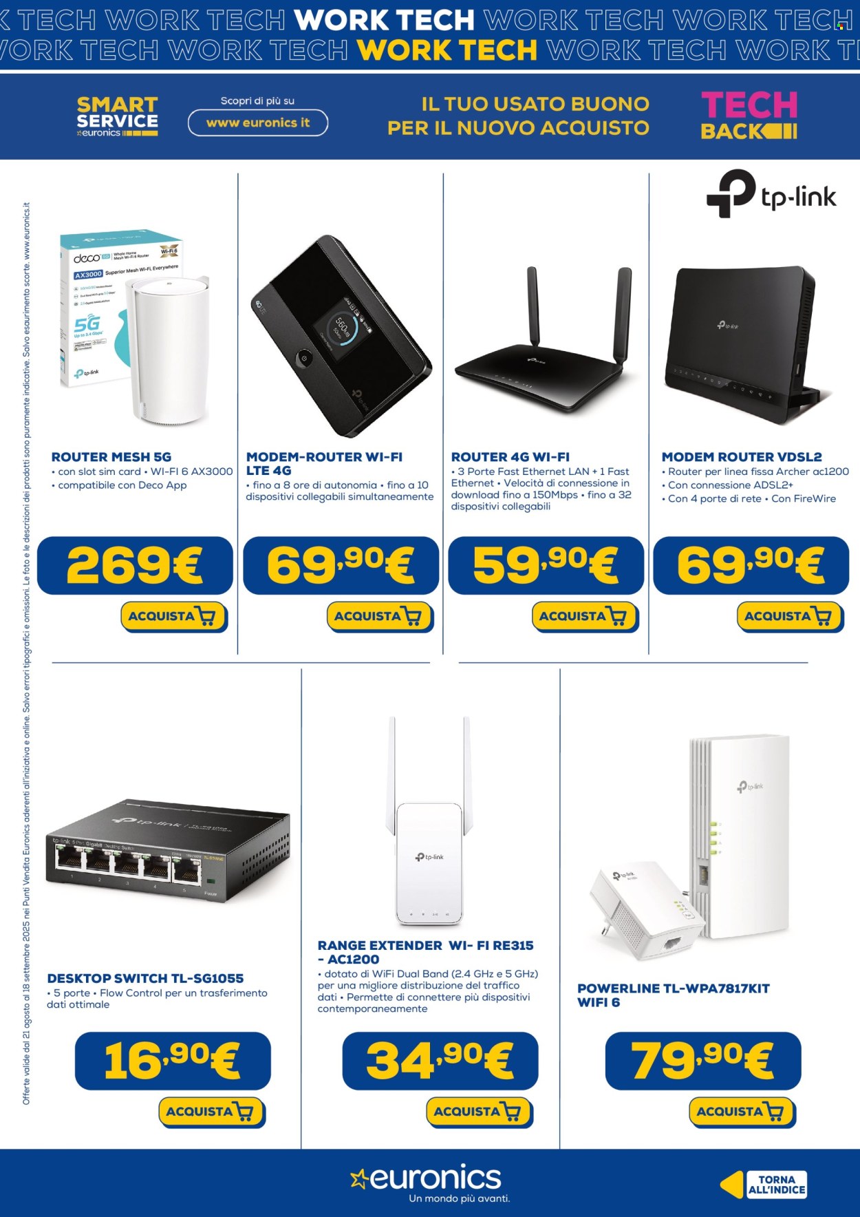 Volantino Euronics - 21/8/2025 - 18/9/2025. Pagina 19