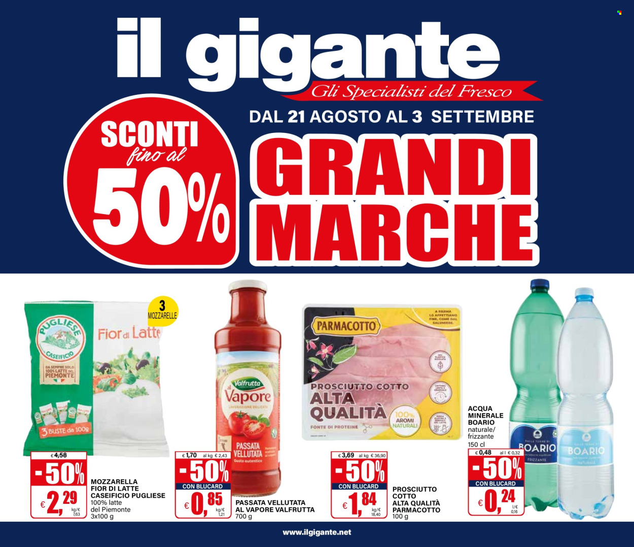 Volantino Il Gigante - 21/8/2025 - 3/9/2025. Pagina 1