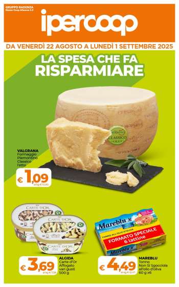 Volantino Coop - 22/8/2025 - 1/9/2025.