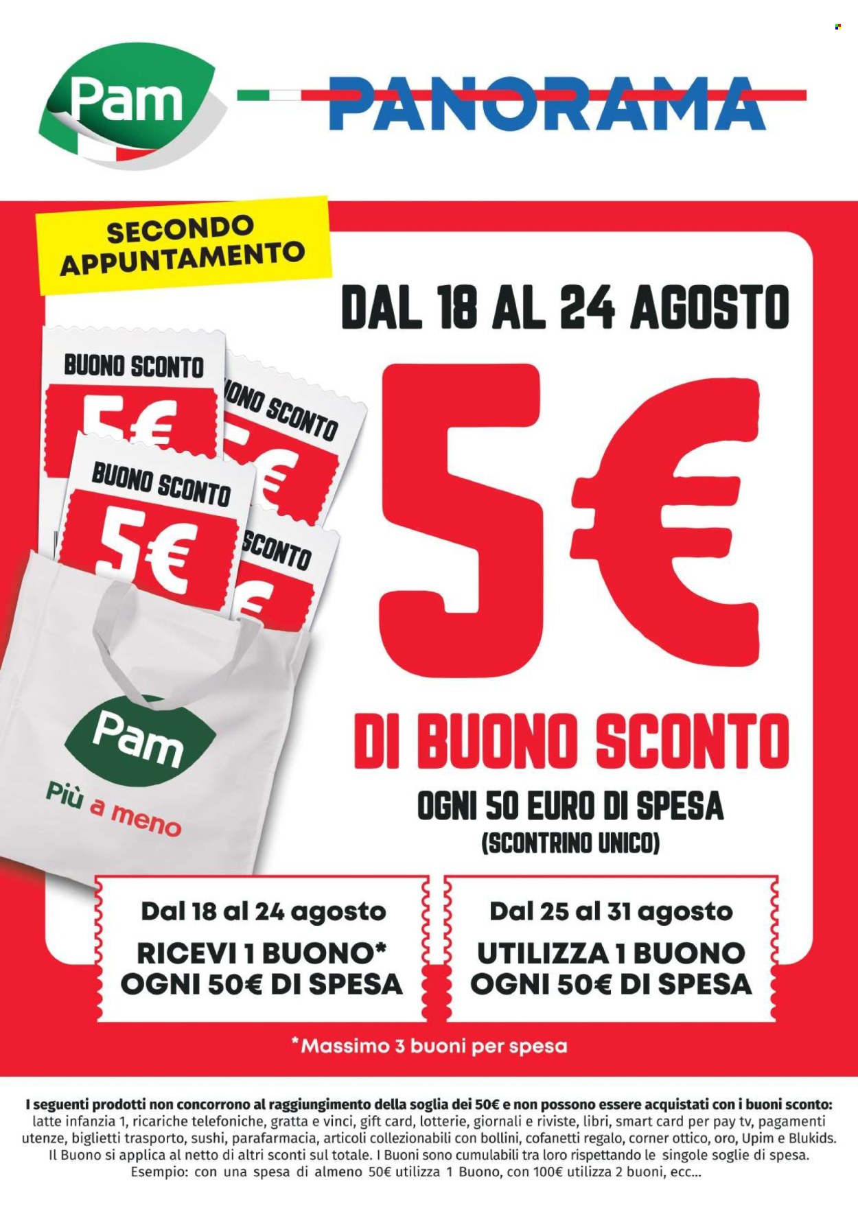 Volantino Pam Panorama - 18/8/2025 - 24/8/2025. Pagina 1