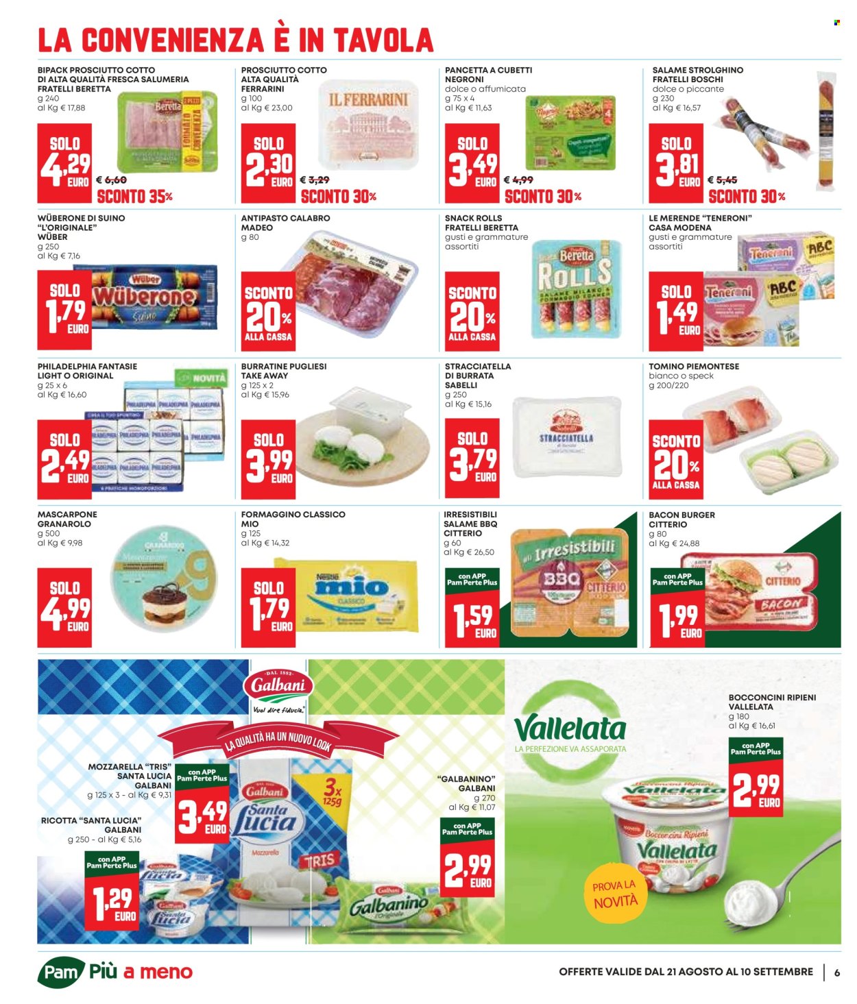 Volantino Pam Panorama - 21/8/2025 - 10/9/2025. Pagina 6