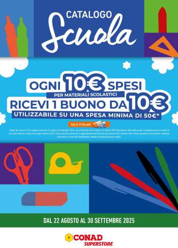 Volantino Conad Superstore - 22/8/2025 - 30/9/2025.